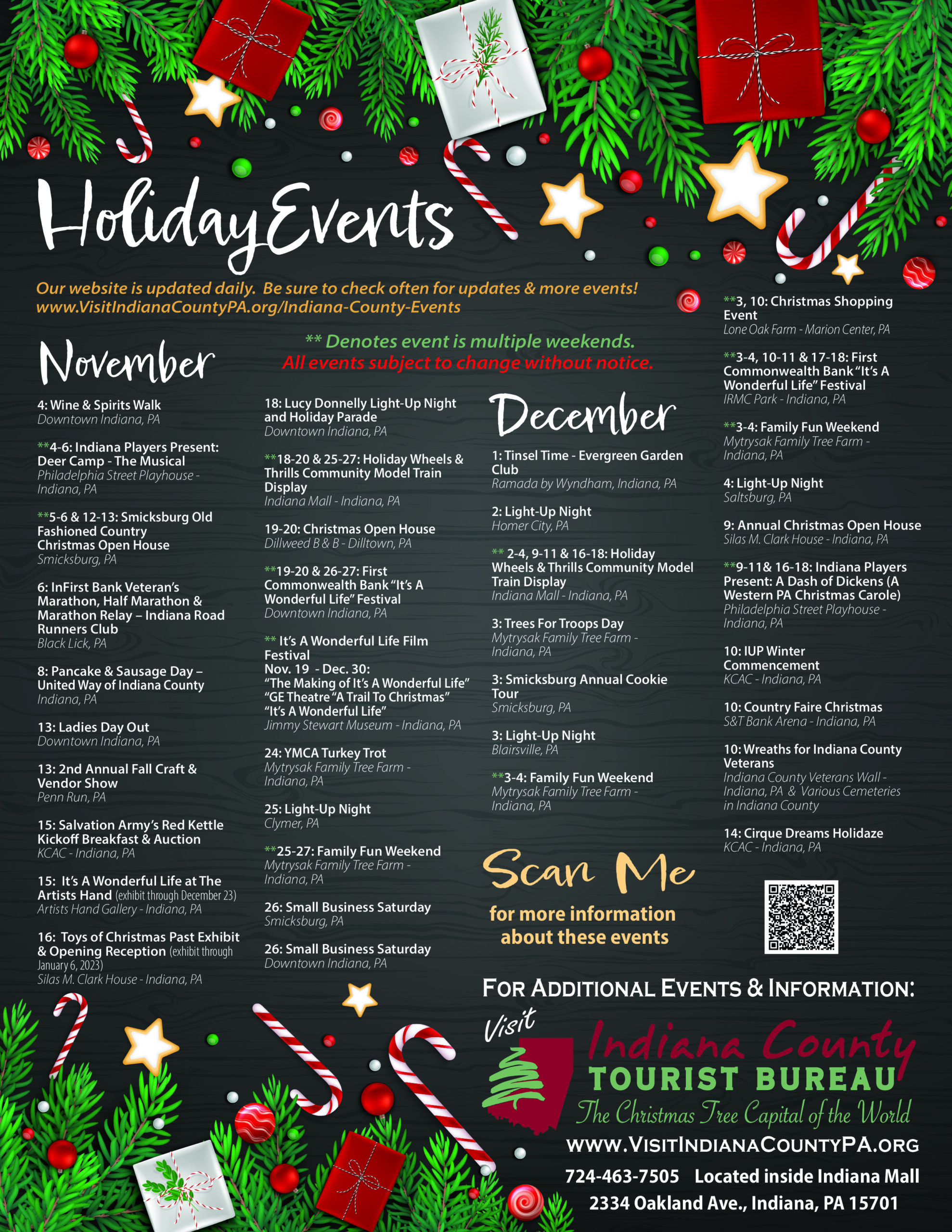 Upcoming Events throughout Remainder of 2022 HOLIDAY